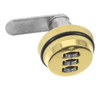 VALICLUD Serrure à Code pour Armoire 20 Mm Métallique Dorée, Verrou de Sécurité pour Tiroir et Placard, Serrure D'armoire Codée Antivol Adaptée aux Bureaux et Meubles de Rangement