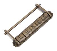 VALICLUD Serrure Vintage à Combinaison en Alliage de Zinc Grosse Taille Cadenas Chinois Antique Sculpté Verrouillage des Mots pour Boîtes à Bijoux et Mobilier Décoratif Usage Sécurisé