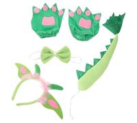 VALICLUD Set Bandeau Dinosaure Peluche et pour Garçon Fille Accessoire Cosplay Animal Confortable et Facile à Porter pour Fêtes et Déguisements Comprenant Oreilles de Ptérodactyle Queue