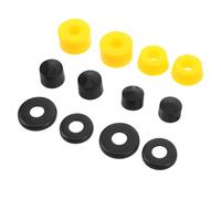 VALICLUD Set de 1 Jeu de Coupelles de Pivot de Skateboard Jaunes en Plastique et PU, Absorbeurs de Chocs Légers pour Trucks de Skateboard Adaptés aux Rues Urbaines et Park Paths