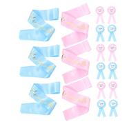 VALICLUD Set de Ceintures pour avec Badges Accessoires Décoratifs pour Shower Gender Reveal et Photos de Maternité Badges Bleus et Roses Ceintures Doux et pour Confort Optimal