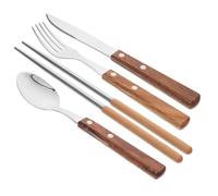 VALICLUD Set de Couverts Acier Inoxydable Cuillère Fourchette Couteau et Baguettes avec Manche Kit Portable Réutilisable pour Camping Pique- et Repas Extérieur