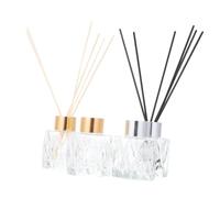 VALICLUD Set de Flacons Diffuseurs Darômes Verre Réutilisables avec Bâtons Diamant Doré et Argenté Contenants pour Diffuseur Parfum Ambiance Maison