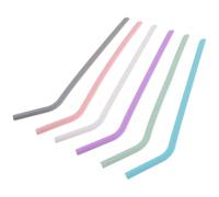 VALICLUD Set de Pailles Réutilisables Décoratives et Lavables en Silicone avec Brosse de Nettoyage Matériau Silicone Solide pour Boire Chez Soi en Voyage