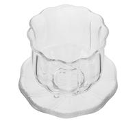 VALICLUD Set de Tasse Verre Transparent Forme de Citrouille avec Sous-verre Tasse à Thé Kung Fu pour Infusion Automne Halloween Accessoire de Élégant et Créatif