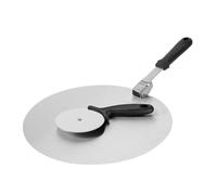 VALICLUD Set Pelle Pizza Métal Inoxydable avec Roue Coupe Pizza Spatule et Pelle Grandes Manche Antidérapant Ergonomique Ustensile Cuisine Polyvalent pour et Pains