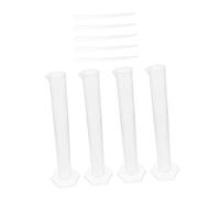VALICLUD Set pour Laboratoire Comprenant Cylindres Gradués Plastique Transparent avec Base Stable et Pipettes Précises pour de Liquides Adaptées Mesure de Sauces Vinaigre et Mélanges