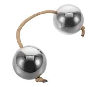 VALICLUD Shaker à Double Boule en Acier Inoxydable Argenté Rythmique Léger et Équilibré pour Entraînement Musical et Sessions de Groupe