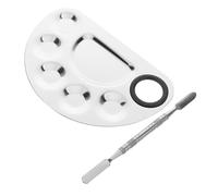 VALICLUD Spatule Cosmétique Et Palette De Mélange Acier Inoxydable Pour Fond De Teint Le Nail Art Applications Cosmétiques Outils De Maquillage Portables Pour Artistes Et Amateurs