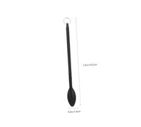 VALICLUD Spatule Silicone Multifonction avec Mini Cuillère Cosmétique Manche Long Ergonomique Racloir Beurre et Ustensile Cuisine Lot Noir