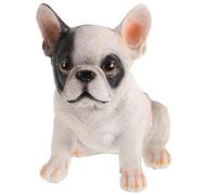 VALICLUD Statue Bulldog Résine Réaliste pour Jardin Extérieur Décoration Mignonne pour Pelouse Ornement Animal Sculpté pour Maison et Bureau