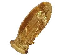 VALICLUD Statue Résine Catholique Sculptée Main Décoration Religieuse Compacte et Détail Fin pour Salon Chambre ou Église Figurine Sainte Mère Dorée