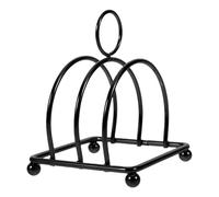 VALICLUD Support à Pain Multifonction en Acier Inoxydable Noir, Support à Toast Vertical Compact Cuisine, Étagère à Pain Résistante et Pratique, pour Petit-déjeuner et Pâtisserie, 3 Tranches