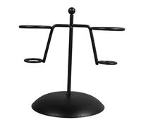 VALICLUD Support Cornet Glace Porte Cône Stable et Pratique pour Présentoir Crème Glacée pour Fêtes Glaciers Boulangeries et Mariages Rack Double Fer Noir
