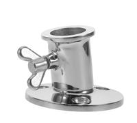 VALICLUD Support de Mât de Drapeau Extérieur en Acier Inoxydable 25Mm Base Stable Kit Fixation Auto-Taraudeuse et Cheville d'Expansion Support Mural Robuste pour Terrasse et Jardin