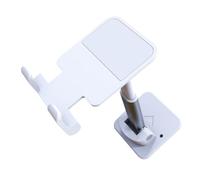 VALICLUD Support de Téléphone Adhésif Mural Réglable en Silicone Antidérapant pour Mobile, Structure Compacte sans Perçage, pour Salle de Bain et Meubles, Couleur Blanc