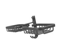 VALICLUD Support Mural sans Perçage Aluminium Spatial pour Salle de Bain Étagère Drainante Double Emplacement pour Autocollant avec Capacité de Charge et Installation sans Trace