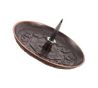 VALICLUD Support pour Bâtonnets de Moxa avec Plateau à Cendres Extra-large, Motif Zodiaque Chinois, Porte-parfum Robuste en Métal, pour Moxibustion Traditionnelle à Domicile