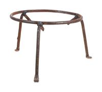 VALICLUD Support pour Wok de Camping Petit, Trépied en Acier Rond Résistant, Accessoire Portable pour Barbecue et Cuisson en Plein Air, Manique de Camping Incluse, Ustensile Multifonction