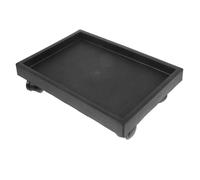 VALICLUD Support Roulant Rectangulaire pour Pots de Fleurs Plateau Mobile en Verre Trempé avec Bac Récupérateur d'eau Soucoupe Carrée pour Plantes d'Intérieur Base Robuste avec