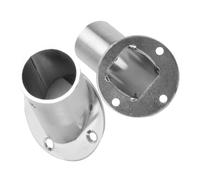 VALICLUD Supports de Tringle de Placard Biseautés en Acier Inoxydable Douilles de Poteau 90° pour Angles Fixation Murale Antirouille Lot de 2 pour Salles de Bain et Armoires