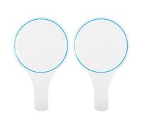 VALICLUD Tableau de Réponse Effaçable à Sec Double Face Rond Lot de 2 Palettes Effaçables pour Bureau, Réunion, Salle de Classe, Panneau de Juge, Mini Format Portable