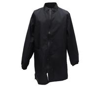 VALICLUD Tablier de Travail Imperméable Antistatique Noir à Manches Longues Fermeture Éclair Taille XL Uniforme Professionnel pour Toilettage et Soins en École Centre de Soins et Salon