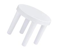 VALICLUD Tabouret Baignoire Rond en Plastique Blanc, Léger et Solide, Petit Tabouret en Plastique Maison, comme Marchepied ou Siège la Salle de Bain