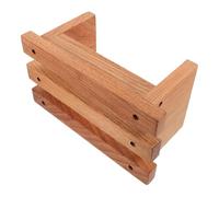 VALICLUD Tabouret en Bois Rouge Chêne Massif, Petit Tabouret Stable et Antidérapant, Marchepied Multifonction pour Tout-Petits et Personnes Âgées, Usage Domestique et Salle de Bain, Léger