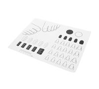 VALICLUD Tapis à Ongles Silicone Tapis De Manucure Pour Stamping Guide Application Pour Nail Art Bloc Entraînement Pour Vernis Outil De Transfert