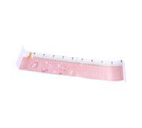 VALICLUD Tapis de Mesure de Croissance avec Coins Arrondis Rose en Pvc pour Bébé et Surface Antidérapante, Facile à Ranger, Maison et Voyage