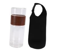 VALICLUD Tasse à Thé Verre Double Paroi Résistance Haute Température Portable et avec Infuseur pour Maison et Voyage Cadeau