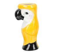 VALICLUD Tasse Tiki Céramique Parrot Jaune Verre Cocktail Hawaïen Léger et Élégant pour Bar et Fête Forme Unique Décorative