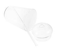 VALICLUD Tasse Verre Borosilicate avec Couvercle et Paille Résistance Aux Chocs pour Lait Jus et Boissons Chaudes Transportable et Pratique