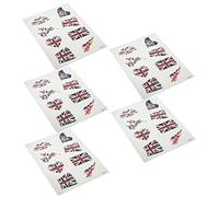 VALICLUD Tatouages Temporaires Visage Drapeau Britannique 5 Pièces Autocollants Décoratifs Légers pour Supporters Matchs de Football Fête Sportive