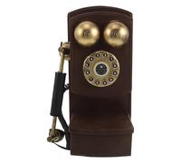 VALICLUD Téléphone Mural Rétro en Fer à Cadran Rotatif Vintage, Modèle Décoratif Ancien 32,5 X 14,2 X 14 Cm, Ornement Mural Nostalgique pour Maison, Bureau, Café ou Bar, Accessoire Déco