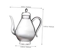 VALICLUD Théière Verre Résistante Chaleur Petite Théière à Main pour Infusion de Thé Kung Fu Capacité Réduite pour Thé Lâches et Usage Quotidien