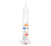 VALICLUD Thermomètre de Galilée en verre avec boules flottantes colorées et étiquettes dorées - Indicateur de température élégant pour la maison, le bureau et la décoration intérieure/extérieure