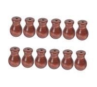 VALICLUD Tirettes De Cordon De Store en Bois Marron, 12 Pièces, Boutons pour Extrémités De Cordon De Store Vénitien, Accessoires Artisanaux pour Rideaux D'intérieur Et Réparation