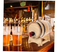 VALICLUD Tonneau à Boisson en Bois 1 Pièce Distributeur de Vin Rétro pour Bar la Cuisine Mariages Fêtes Stockage et Service de Whisky Porto Vodka 1,5L
