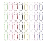 VALICLUD Trombones Plastifiés Colorés 80 Pcs 50 Mm en Fer Structure Large et Design Épais pour Organisation Fiable des Documents Bureau la Maison