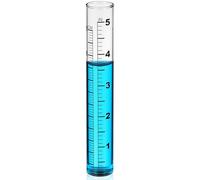 VALICLUD Tube à Essai à Fond Plat en Verre de 12 Cm pour Pluviomètre, avec Double Échelle Graduée, Mesure des Précipitations en Agriculture et Recherche Climatique