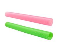VALICLUD Tunnel Flexible pour Hamster et Petits Animaux Lot de 2 Tunnels Pliables en Plastique Vert et Rose d'Activité Ludique pour Furet Lapin et Gerbille Tube Rétractable Favorisant