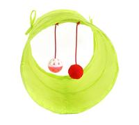 VALICLUD Tunnel Pliable pour Chat en Papier Bruissant Vert Fluo Interactif D’Intérieur pour Chaton et Chat de Compagnie Tunnel de Jeu Stimulant L’Exercice et L’Activité des Animaux