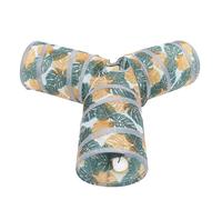 VALICLUD Tunnel pour Animaux de Compagnie Pliable à Trois Voies, pour Lapin, Hamster et Chaton, Tunnel D’activité Léger et Compact pour Petits Animaux, Cachette Ludique pour Maison