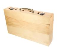 VALICLUD Valise à Outils de Coiffeur en Bois Boîte de Rangement 1 Organiseur Portatif pour Tondeuse Électrique Pratique pour Coiffeurs Compartiments Ajustables pour Salon de Coiffure
