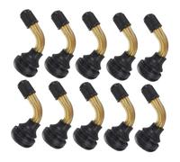 VALICLUD Valves de Pneu à Clipser Courbées 10 Pièces Caoutchouc Robuste Accessoires pour Scooters et VTT Remplacement Rapide pour Jantes Tubeless Installation Facile