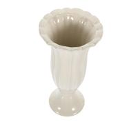 VALICLUD Vase Commémoratif Céramique Blanche Style Colonne Romaine Pot de Fleurs pour Tombe Décoration et Stable pour Cimetière Maintien des Arrangements Floraux