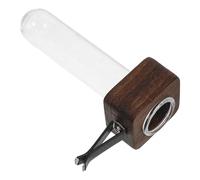 VALICLUD Vase de Voiture à Clipser pour Ventilation, Décoration Intérieure Élégante en Verre et Bois, Capacité 20ml, pour Longues Balades ou Présent Raffiné