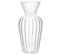 VALICLUD Vase en Verre Rayé Transparent 2.36X2.36X5.91 Pouces Vase Décoratif Compact pour Fleurs Et Plantes Vertes Idéal pour Décoration Intérieure Et Cadeau Élégant